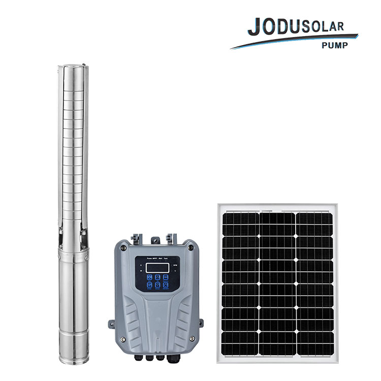 BOMBA SOLAR CA/CC 750W-1100W DE 3 polegadas COM IMPULSOR DE PLÁSTICO